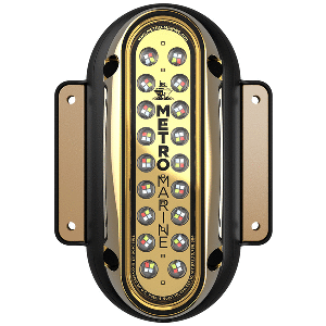 METRO MARINE HIGH-OUTPUT VERTICAL SURFACE MOUNT LIGHT W/INTELLIGENT FULL SPECTRUM LED'S, RGBW, 90-DEG BEAM