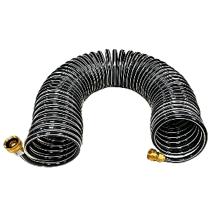TRIDENT MARINE COILED WASH DOWN HOSE W/BRASS FITTINGS, 25'