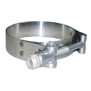 TRIDENT MARINE 316 SS T-BOLT CLAMP, 3/4" BAND, 4.37"-4.94" RANGE