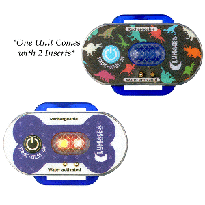 LUNASEA CHILD/PET SAFETY WATER ACTIVATED STROBE LIGHT, BLUE CASE, BLUE ATTENTION LIGHT