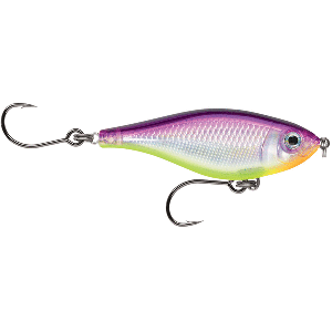 RAPALA X-RAP TWITCHIN' MULLET 2-1/2" PURPLE CHARTREUSE