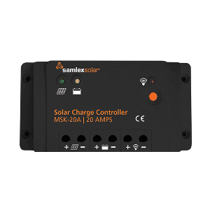 SAMLEX 20A SOLAR CHARGE CONTROLLER, 12/24V