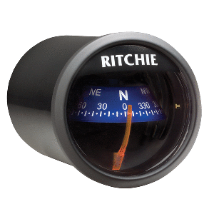 RITCHIE X-23BU RITCHIESPORT COMPASS, DASH MOUNT, BLACK/BLUE