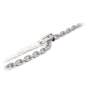 C SHERMAN JOHNSON "CAPTAIN HOOK" CHAIN SNUBBER SMALL SNUBBER HOOK F/1/4" & 5/16" CHAIN W/12' OF 1/2" 3 STRAND NYLON
