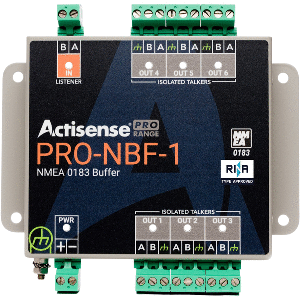 ACTISENSE PRO NMEA BUFFER, 1 OPTO INPUT, 6 ISO-DRIVE OUTPUTS, SERIAL PORT, PLUGGABLE SCREW TERMINALS