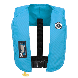 MUSTANG MIT 70 MANUAL INFLATABLE PFD, AZURE (BLUE)