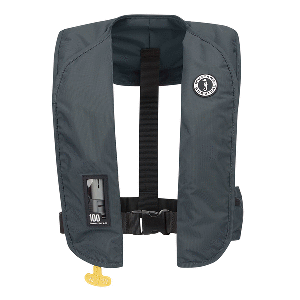 MUSTANG MIT 100 CONVERTIBLE INFLATABLE PFD, ADMIRAL GREY
