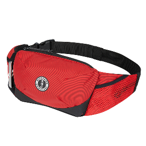 MUSTANG ESSENTIALIST MANUAL INFLATABLE BELT PACK, RED