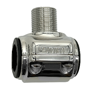 SEAVIEW 316 STAINLESS STEEL ANTENNA RAIL MOUNT, 1", 1-1/4" RAILS