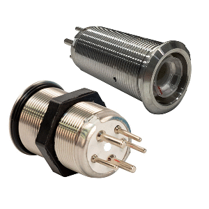 BLUEWATER 22MM INRUSH PUSH BUTTON SWITCH NAV/ANCHOR OFF/ON/ON, BLUE/GREEN/RED LED, SWITCH BODY ONLY