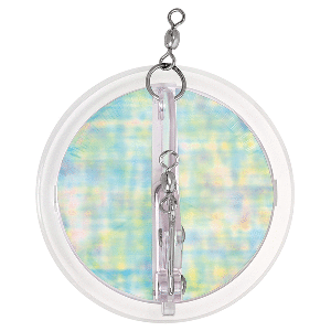 LUHR-JENSEN 4-1/8" DIPSY DIVER, CLEAR/CLEAR BOTTOM UV MOON JELLY