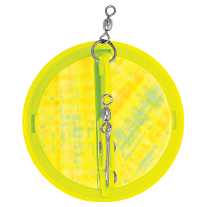 LUHR-JENSEN 4-1/8" DIPSY DIVER, CHARTREUSE/SILVER BOTTOM MOON JELLY
