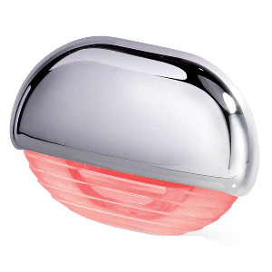HELLA MARINE EASY FIT STEP LAMP, RED W/CHROME CAP