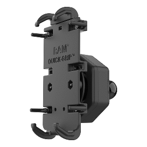 RAM MOUNT RAM QUICK-GRIP XL PHONE HOLDER W/VIBE-SAFE ADAPTER & BALL