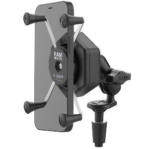 RAM MOUNT RAM X-GRIP LARGE PHONE MOUNT W/VIBE-SAFE & FORK STEM BASE, SHORT