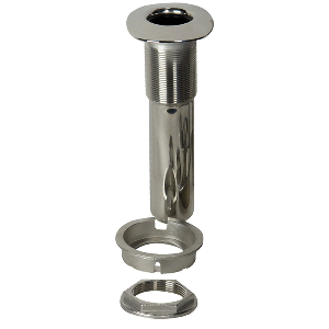 CE SMITH 80 SERIES SCREWLESS FLUSH MOUNT ROD HOLDER, 0 DEGREE, SS, CAST BOTTOM, BLACK LINER
