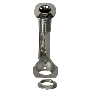CE SMITH 80 SERIES SCREWLESS FLUSH MOUNT ROD HOLDER, 15 DEGREE, SS, CAST BOTTOM, BLACK LINER