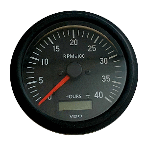 VDO COCKPIT INTERNATIONAL GEN II 4K RPM TACHOMETER W/HOURMETER