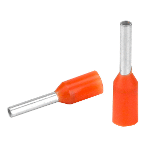 PACER ORANGE 20-22 AWG WIRE FERRULE, 6MM LENGTH, 25 PACK