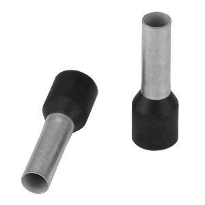 PACER BLACK 10 AWG WIRE FERRULE, 10MM LENGTH, 25 PACK