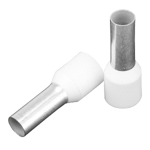 PACER IVORY 8 AWG WIRE FERRULE, 12MM LENGTH, 10 PACK