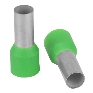 PACER GREEN 6 AWG WIRE FERRULE, 12MM LENGTH, 10 PACK