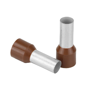 PACER BROWN 4 AWG WIRE FERRULE, 16MM LENGTH, 10 PACK