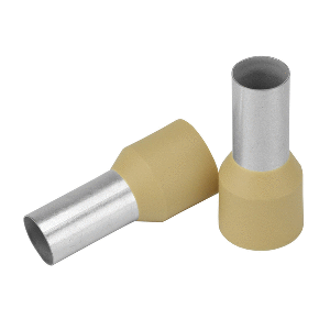 PACER BEIGE 2 AWG WIRE FERRULE, 16MM LENGTH, 10 PACK