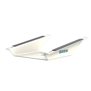 SEAVIEW ALUMINUM 8-DEG WEDGE BASE f/STARLINK FLAT HIGH-PERFORMANCE ANTENNA, WHITE