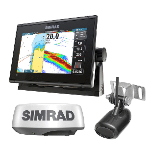 SIMRAD GO9 XSE COMBO W/TRANSOM MOUNT TRANSDUCER 83/200 KHZ & HALO20 PACKAGE