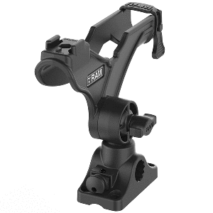 RAM MOUNT RAM ROD JR FISHING ROD HOLDER W/BULKHEAD/FLAT SURFACE BASE
