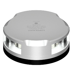 LOPOLIGHT 360-DEGREE ANCHOR LIGHT, 2NM, SILVER HOUSING W/FB BASE