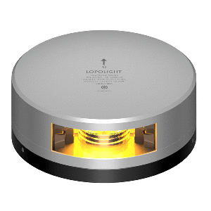 LOPOLIGHT YELLOW TOWING LIGHT, 2NM, SILVER HOUSING W/FB BASE