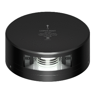 LOPOLIGHT STERN LIGHT, 2NM, BLACK HOUSING W/FB BASE