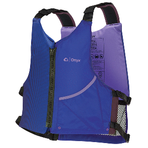 ONYX UNIVERSAL PADDLE PFD LIFE JACKET, ADULT, BLUE/PURPLE