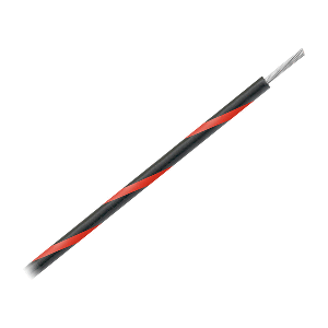 PACER 16 AWG GAUGE STRIPED MARINE WIRE 1000' SPOOL, BLACK W/RED STRIPE