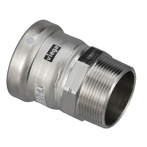 VIEGA MEGAPRESS 316 FKM MPT ADAPTER, 4" X 4" (MPT)