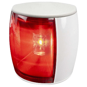 HELLA MARINE NAVILED PRO PORT NAVIGATION LAMP, WHITE SHROUD, RED LENS, 3NM