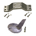 PERFORMANCE METALS YAMAHA 200-300HP 2 STROKE OUTBOARD COMPLETE ANODE KIT, ALUMINUM