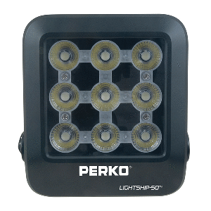 PERKO LIGHTSHIP 50 LED HIGH PERFORMANCE SPOTLIGHT, 12/24V, BLACK