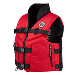MUSTANG ACCEL 100 FOAM FISHING VEST, SMALL, RED-BLACK