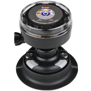 LUNASEA RECHARGEABLE TRI-COLOR PORTABLE NAVIGATION LIGHT W/RAILBLAZA QUIKPORT MOUNT, BLACK