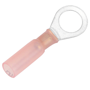 PACER 22-18 AWG HEAT SHRINK RING TERMINAL, 5/16" STUD SIZE, 25 PACK