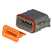 PACER DEUTSCH DT PLUG & WEDGE LOCK KIT, 12 POSITION, 5 PACK