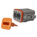 PACER DEUTSCH DT PLUG & WEDGE LOCK KIT, 8 POSITION, 5 PACK