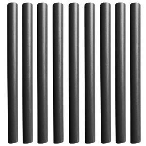 PACER BATTERY CABLE HEAT SHRINK TUBING, 1/4" X 12", BLACK (10-PIECES)
