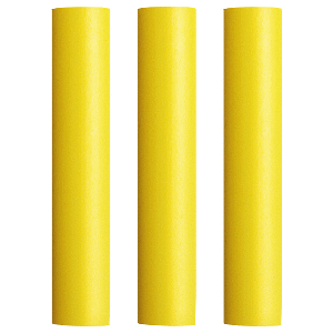 PACER BATTERY CABLE HEAT SHRINK TUBING, 1" X 12", YELLOW (3-PIECES)