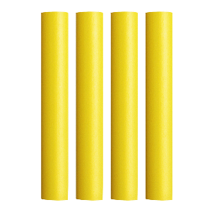 PACER BATTERY CABLE HEAT SHRINK TUBING, 3/4" X 12", YELLOW (4-PIECES)
