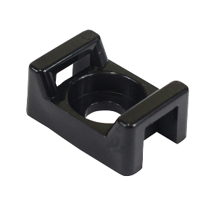 PACER SCREW DOWN CABLE TIE MOUNT, #8 SCREW MOUNT METHOD, BLACK, 100 PACK