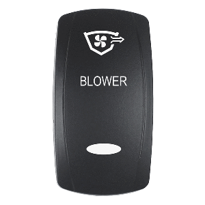 PACER ACTUATOR, 'BLOWER' F/V SERIES CONTURA SWITCHES, BLACK, LASER ETCHED (TOP/BOTTOM LIGHT)